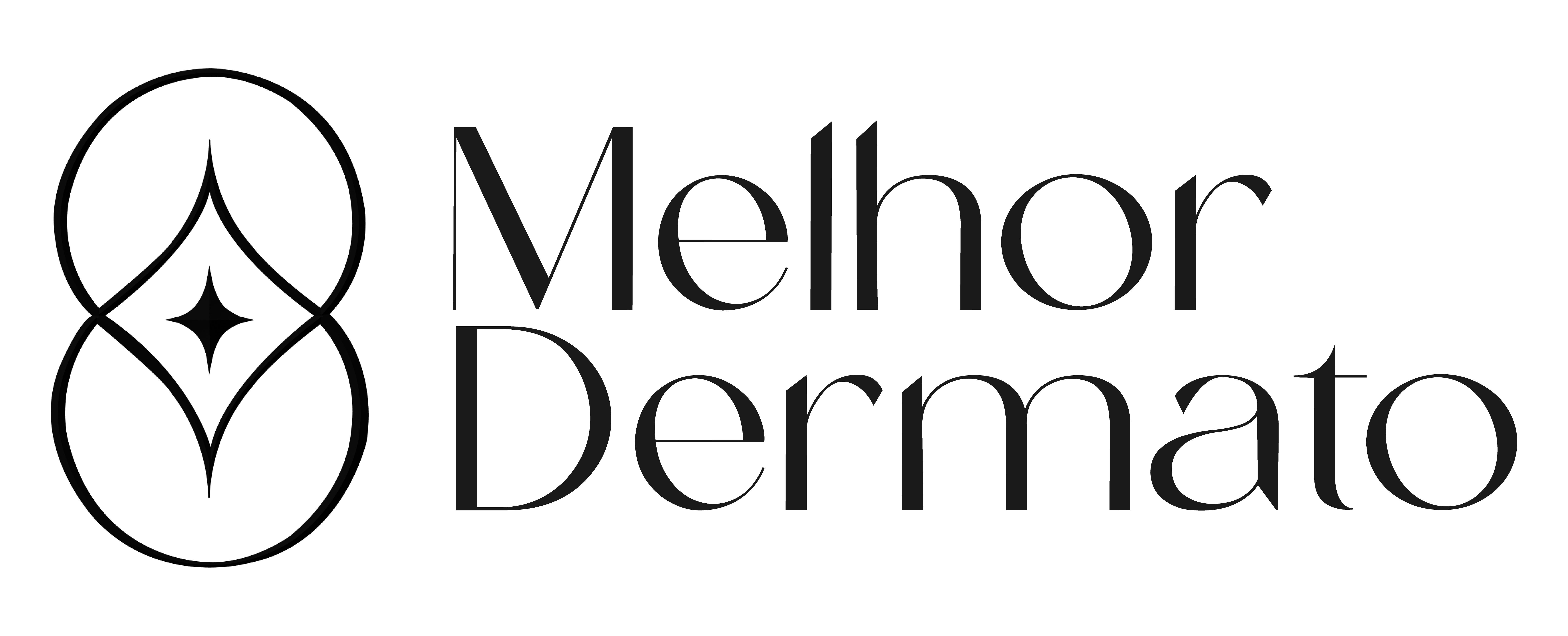 Logo Melhor Dermato — Preto Sólido