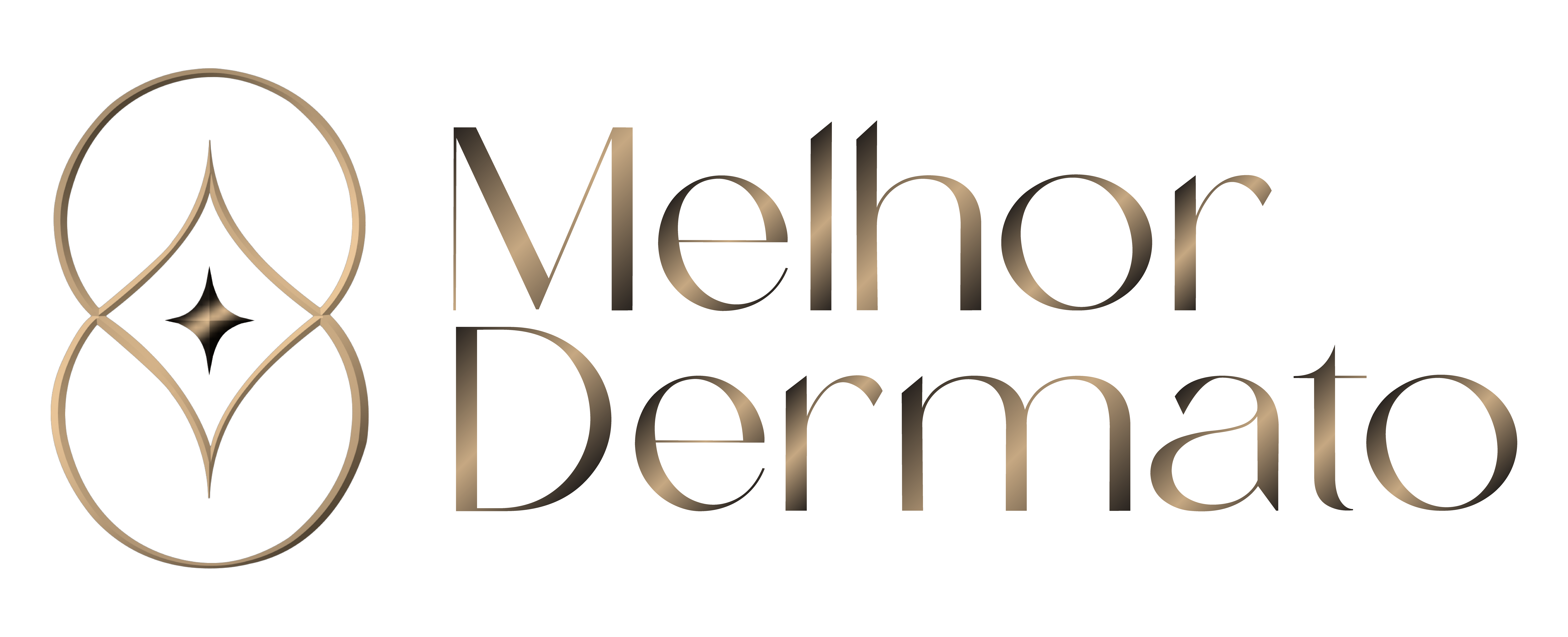 Logo Melhor Dermato — Bronze Metálico