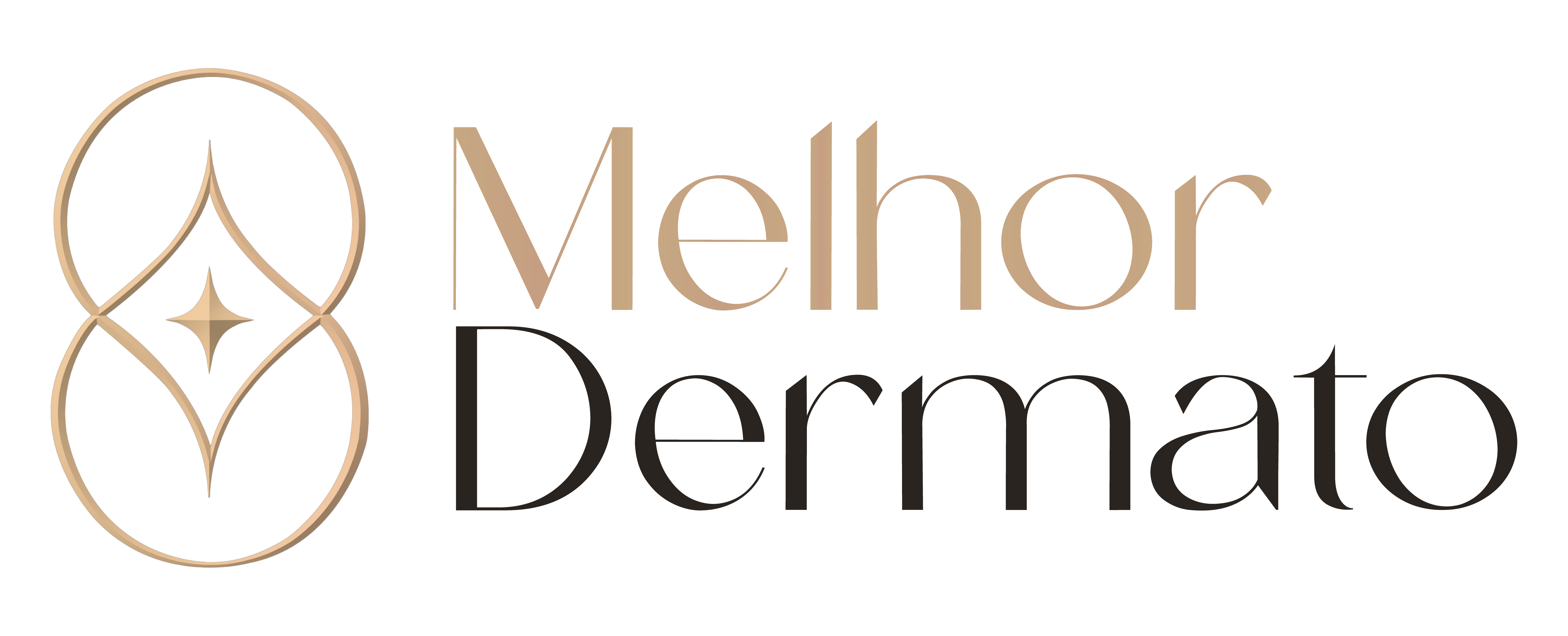 Logo Melhor Dermato — Gold + Preto