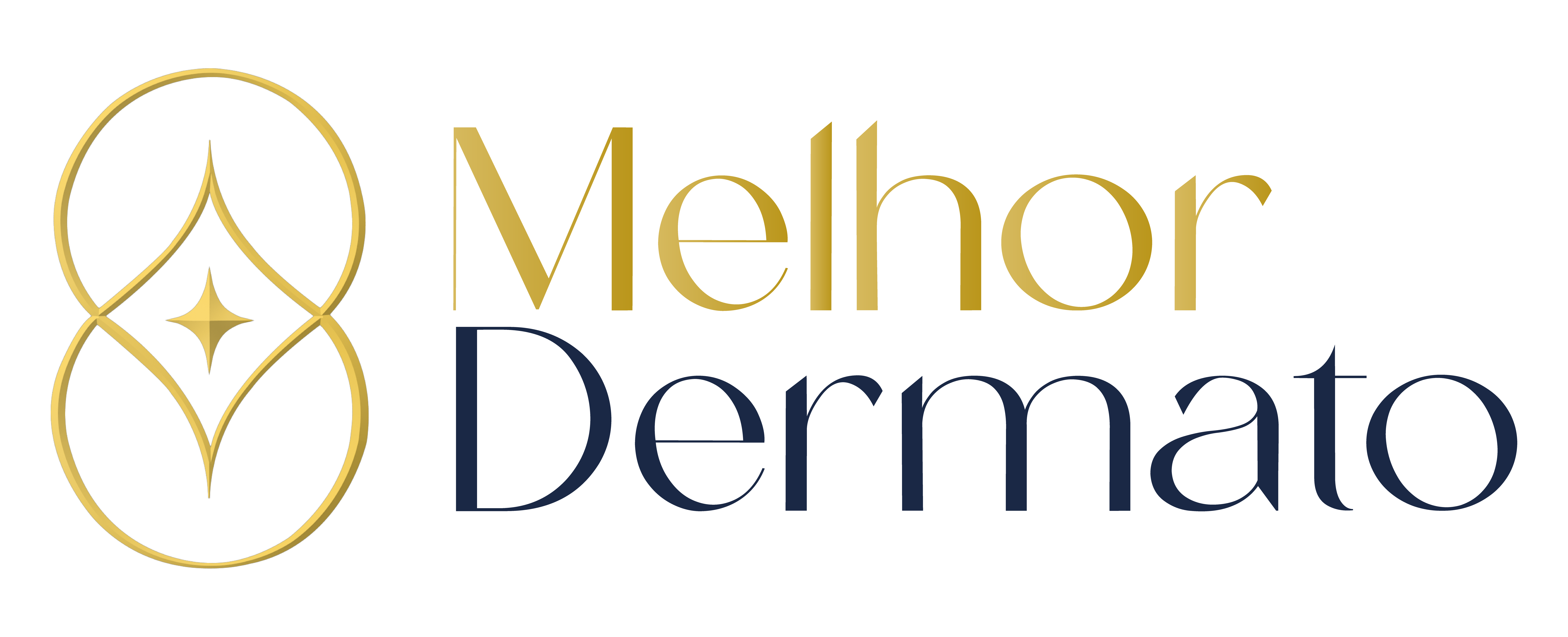 Logo Melhor Dermato — Gold + Navy