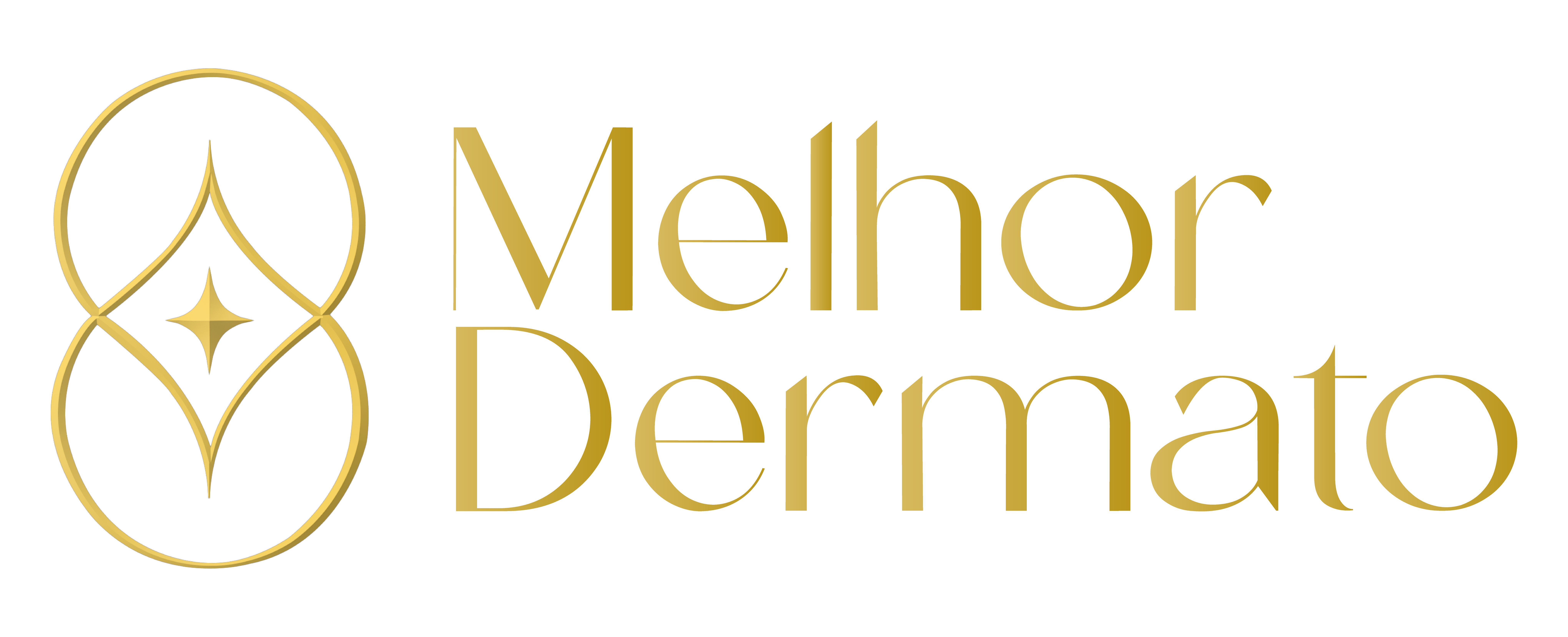 Logo Melhor Dermato — Gold Degradê